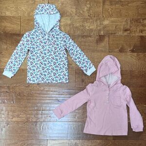 Toddler Girls OshKosh B’Gosh Hoodie Long-Sleeve Henley Shirts - 5T - 2 included!